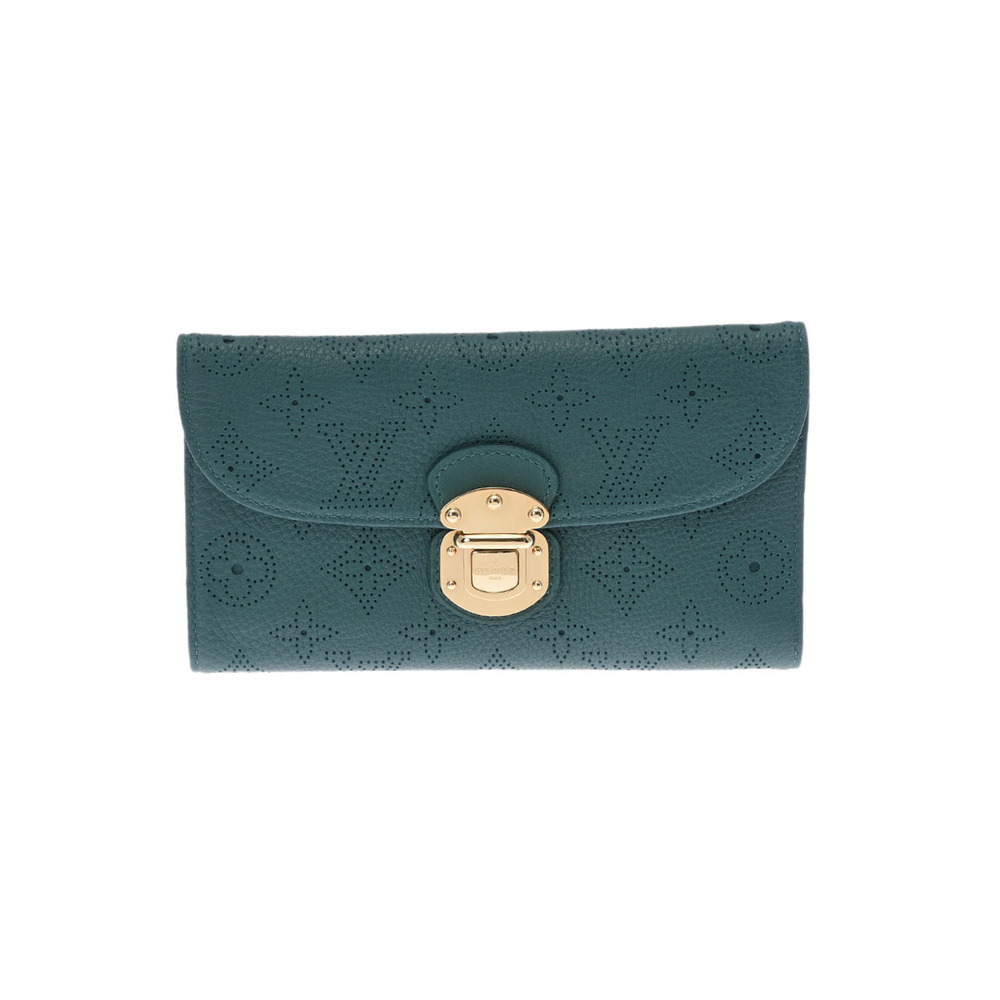 Louis Vuitton Mahina Portefeuille Wallet Amelia Lagon Tri fold
